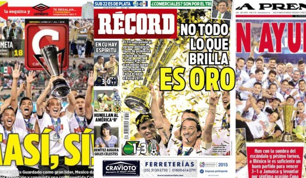 Prensa celebra irónica obtención de séptima Copa de Oro para México