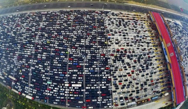 Caos de tránsito en China por un feriado nacional
