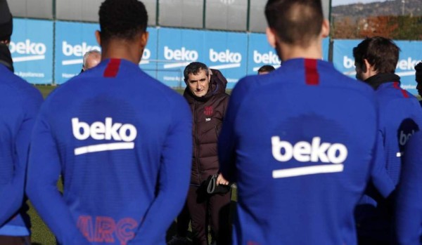 Ernesto Valverde dirigió su último entrenamiento como DT del Barcelona