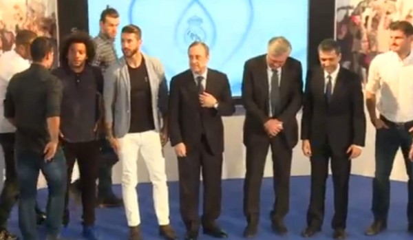 Jugadores del Real Madrid no saludan Florentino Pérez