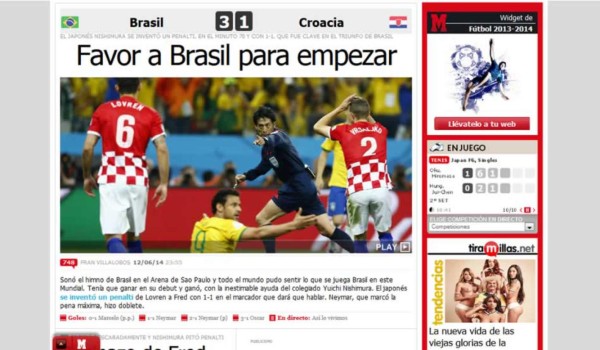 Prensa internacional: 'Brasil arrancó robando'