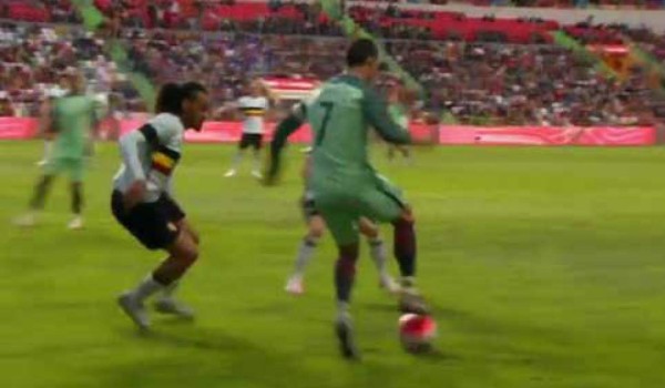 Video: Cristiano humilló a jugador belga tras espectacular jugada
