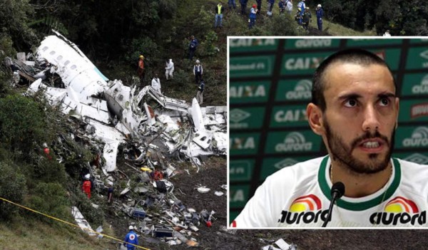 Alan Ruschel sobrevivió al accidente del Chapecoense por un cambio de asiento a última hora