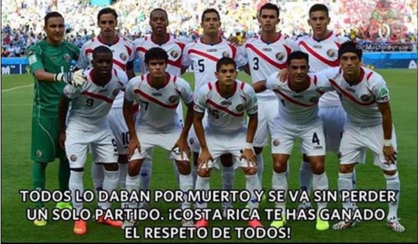 Costa Rica se va del Mundial ovacionada y con futuro prometedor