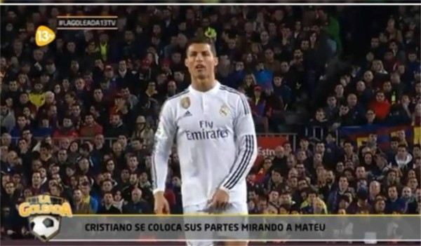 Cristiano Ronaldo realizó gesto obsceno al árbitro del clásico