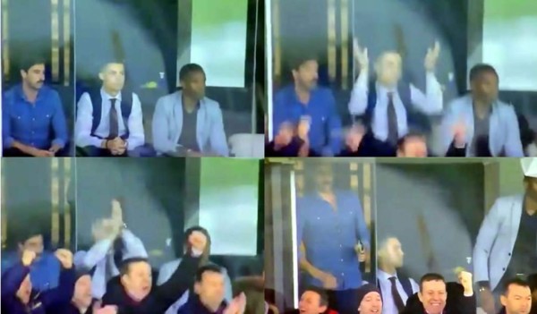 Cristiano Ronaldo disfrutó la victoria del Real Madrid ante Barcelona.