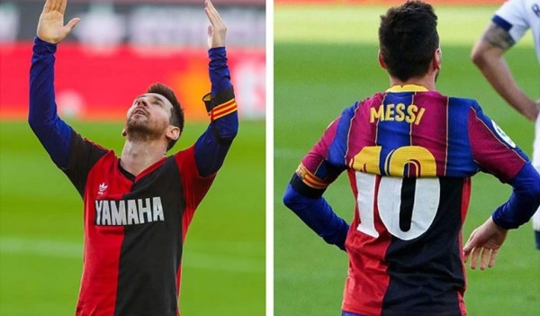 Lionel Messi rindió tributo a Maradona con un gol y celebración con la camiseta de Newell's Old Boys.