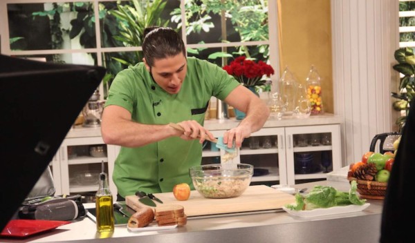 Preparando sus recetas en el set de “Un nuevo día”.