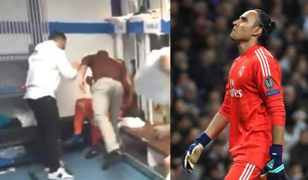 Keylor Navas terminó triste y siendo consolado por sus compañeros tras el error ante Juventus
