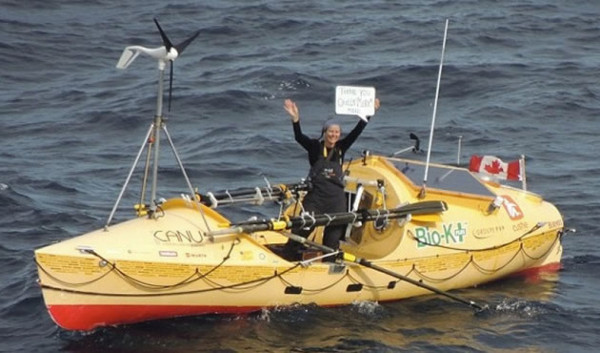 Canadiense, primera norteamericana en cruzar a remo y sola el Atlántico Norte