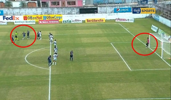 Kevin López se avivó y marcó un golazo de tiro libre al Platense.