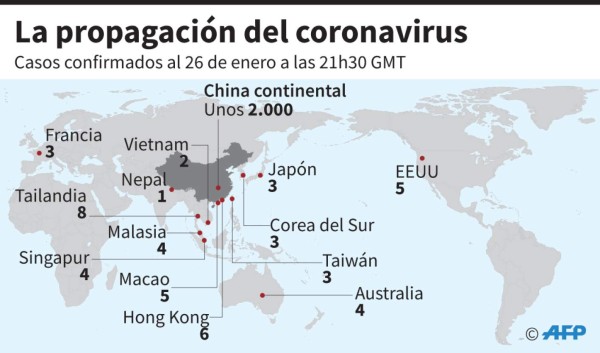 Estados Unidos confirma cinco casos de coronavirus