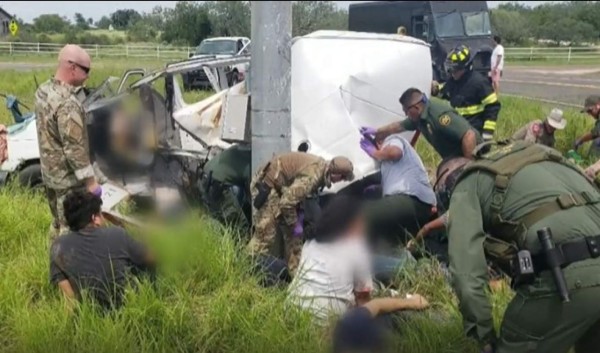 Confirman seis hondureños muertos en accidente de furgoneta en Texas