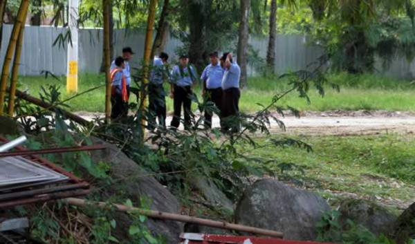 Guardia de la Unah-vs se electrocuta