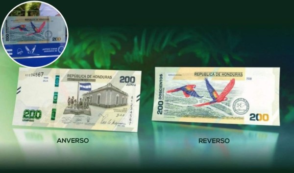 Presentan diseño de billete de 200 lempiras en Honduras
