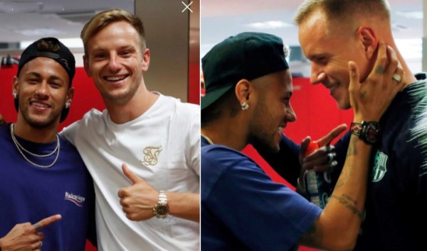 Neymar sorprende al llegar a entrenamientos del Barcelona