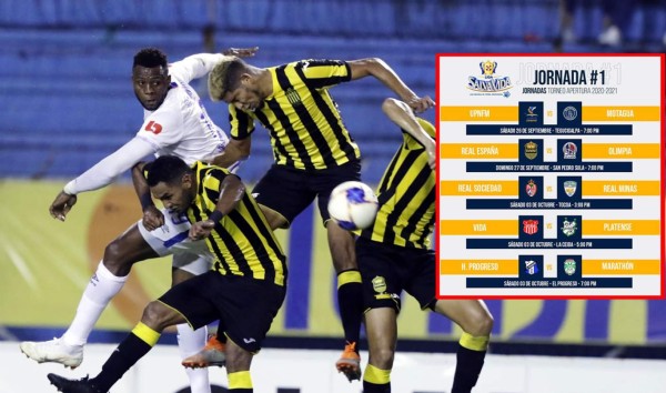 Liga Nacional confirma los horarios de los partidos de la primera jornada del Torneo Apertura 2020