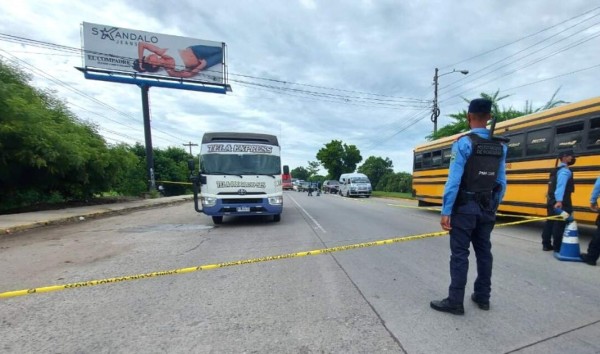 Sicario mata a chofer de bus en su primer día de ruta en el norte de Honduras