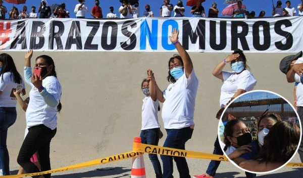 'Abrazos, no muros': Familias migrantes se reencuentran en frontera con México