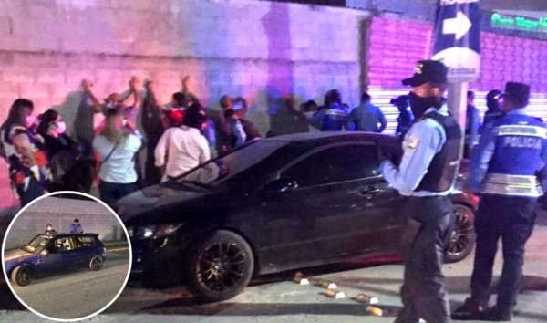 VIDEO: Carrera clandestina en San Pedro Sula termina en redada