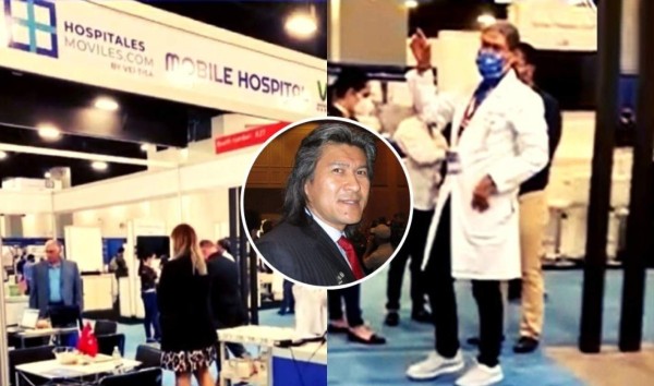 Captan a Axel López promocionando hospitales móviles en Miami