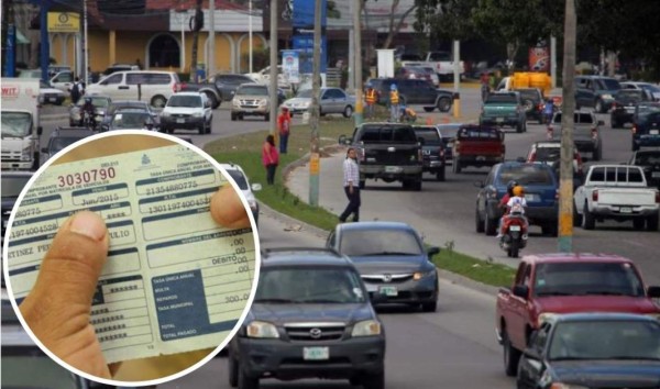 Con estas terminaciones inicia pago de matrícula vehicular en Honduras