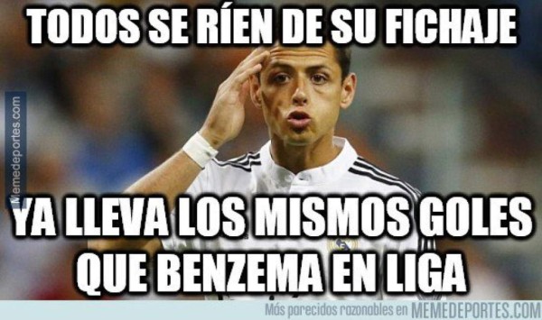Los memes por los primeros goles del Chicharito con el Real Madrid