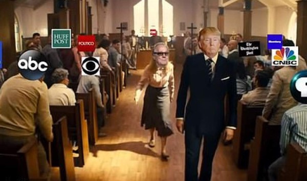 Trump condena video que le muestra disparando a oponentes y medios