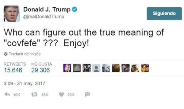 'Covfefe', el tuit de Trump que se volvió viral