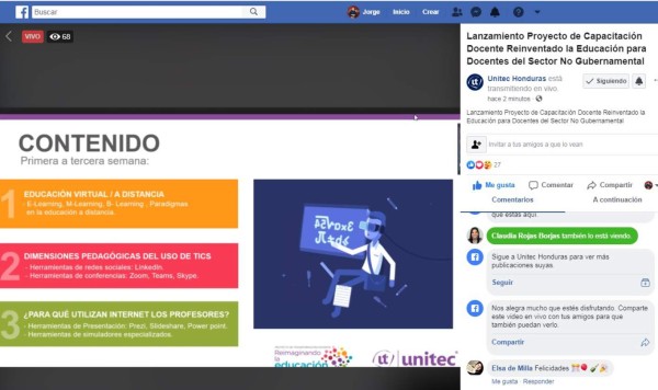 Capacitarán en línea a 150 docentes en Honduras