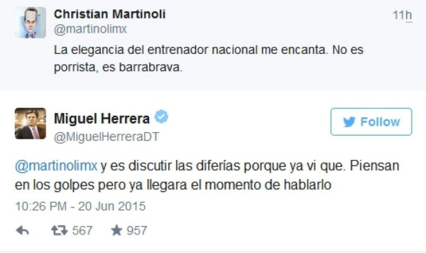 Criticas de Martinoli a Miguel Herrera, detonante de su despido