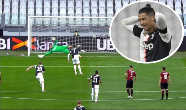 VIDEO: Cristiano Ronaldo volvió y falló un penal contra el Milan