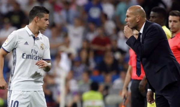 Zidane habló sobre las polémicas palabras de James