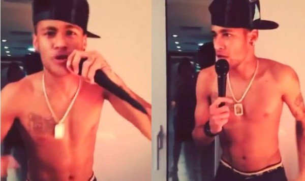 VIDEO: Neymar le 'dedicó' rap de Eminem a Cristiano Ronaldo