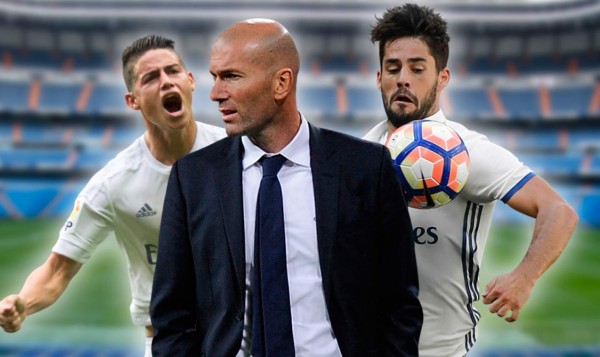 Zidane habla sobre enfado de James y futuro de Isco