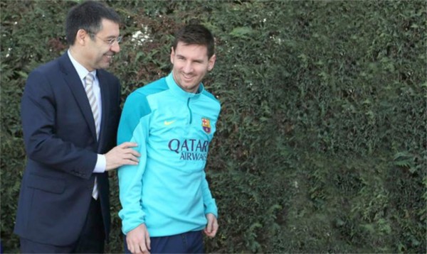 Bartomeu:'Messi se retirará en el Barça'