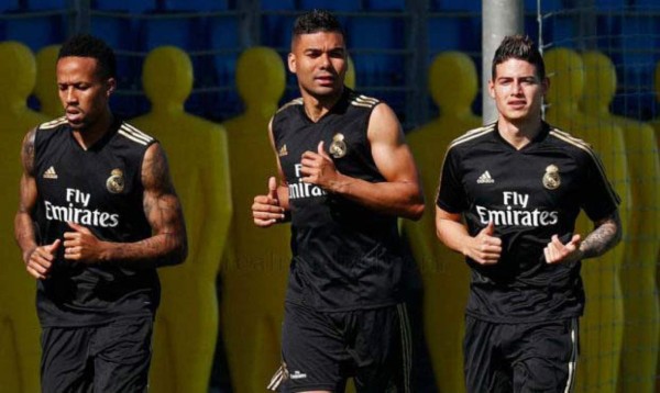 ¡Sorpresa! James Rodríguez se presentó a los entrenamientos del Real Madrid