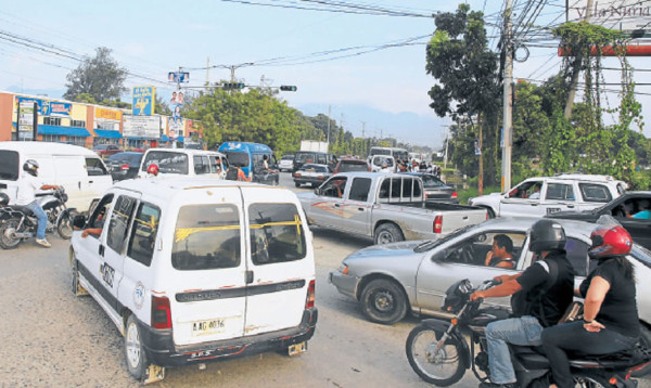 Colapsada San Pedro Sula por falta de rutas alternas