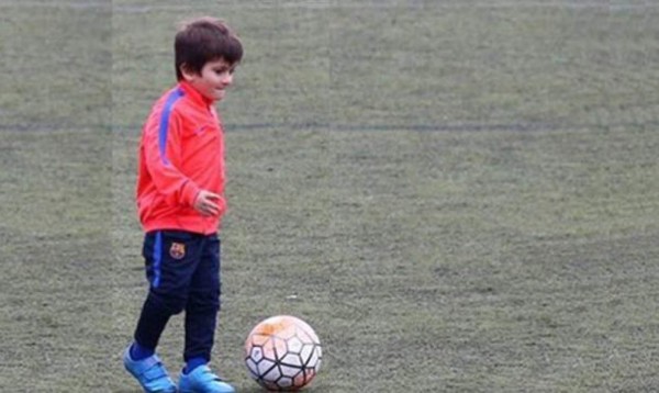Hijo de Messi tuvo su primer día en la escuela de fútbol