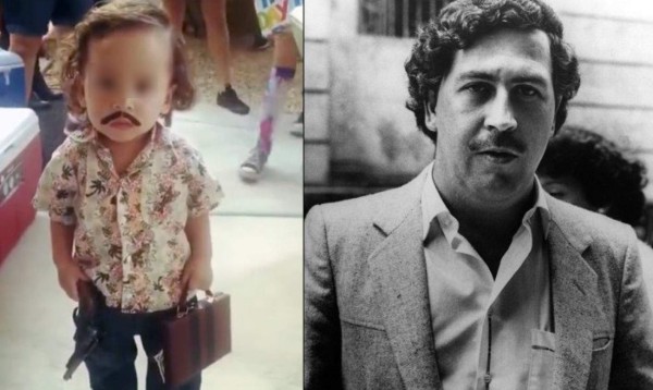 Polémica por niño disfrazado de Pablo Escobar para Halloween