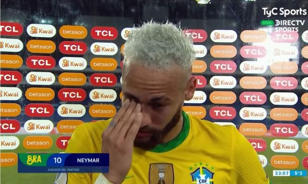 Neymar rompe a llorar en plena entrevista tras golear a Perú: 'Pasé por muchas cosas en estos dos años'