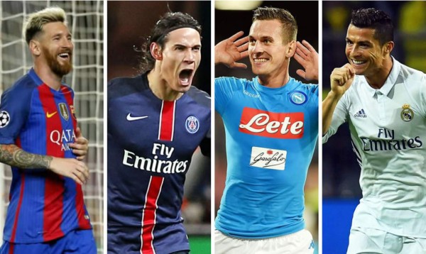 Así está la tabla de goleadores de la Champions League 2016-2017