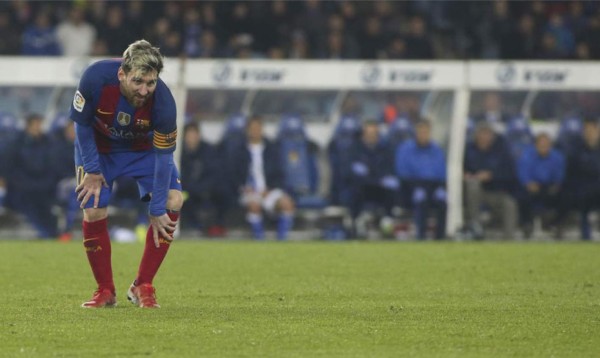 Messi no entrenó con el Barcelona