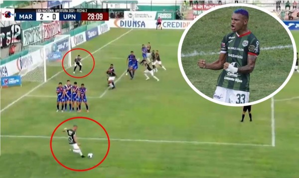 Kervin Arriaga vuelve a sonreír y se despacha con un golazo de tiro libre ante la UPN