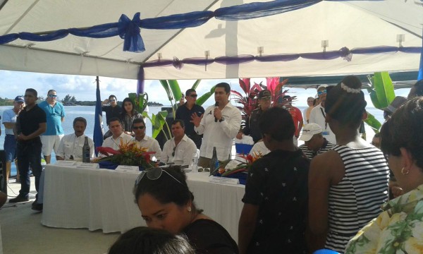 Utila reinaugura su muelle fiscal y espera llegada de cruceros