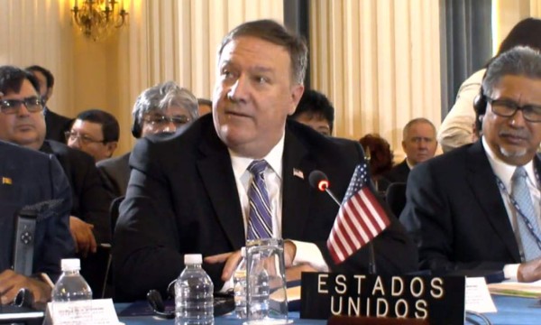 Mike Pompeo llama a miembros de la OEA a reconocer a Guaidó como presidente de Venezuela