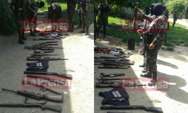 Decomisan armamento en una casa en Iriona, Colón