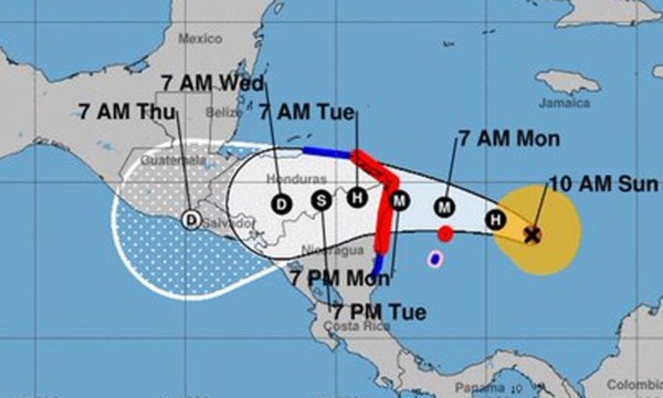 Se forma la tormenta tropical Iota y avanza hacia Centroamérica