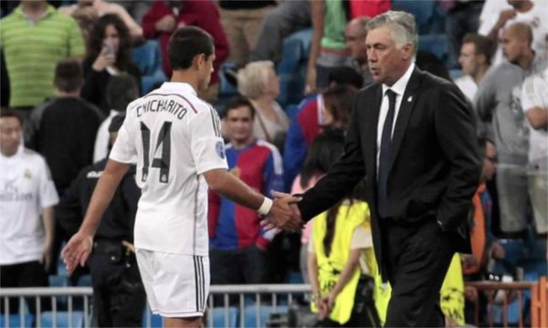 Ancelotti: 'Chicharito lo ha hecho bien, veremos que pasa al final'
