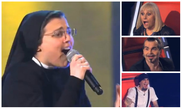 Monja sorprende en la versión italiana de 'La Voz'